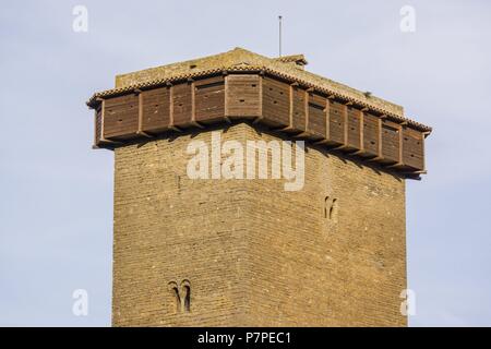 Abizanda ,Pueblo con médiévale torreón del siglo XI ,Provincia de Huesca, Comunidad Autónoma de Aragón, cordillera de los Pirineos, Espagne, Europe. Banque D'Images