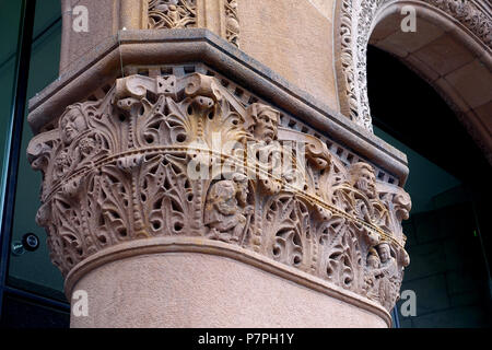 Anglais : Détail - Bibliothèque publique de Cambridge - Cambridge, Massachusetts, USA. 25 juillet 2015, 11:42:16 Détail 131 - Bibliothèque publique de Cambridge - Cambridge, MA - DSC01623 Banque D'Images