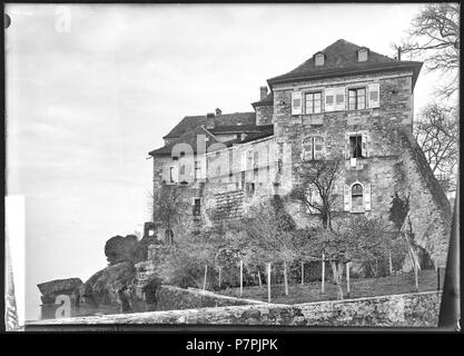 83 CH-NB - St-Saphorin-Lavaux, Château de Glérolles, vue d'ensemble extérieure - Collection Max van Berchem - EAD-7255 Banque D'Images