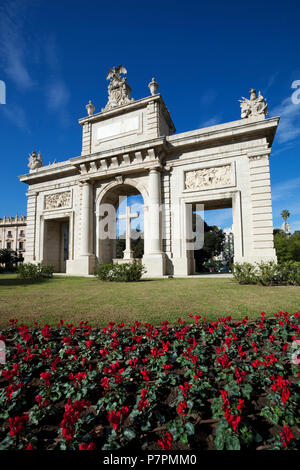 Plaza de la Porta de la Mar Banque D'Images