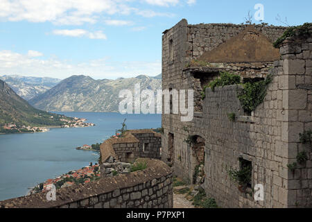 Ancienne forteresse Kotor Monténégro paysage Banque D'Images