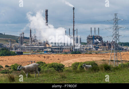 Mossmorran usine pétrochimique dans la région de Fife, Scotland, UK Banque D'Images