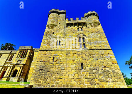 Belsay Hall Château et Banque D'Images