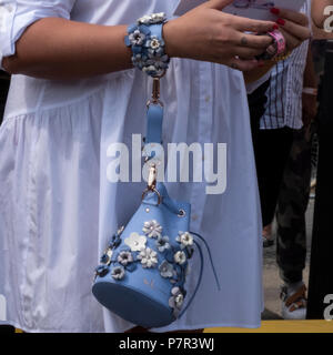Berlin, Allemagne. 05 juillet, 2018. La rue de la mode à Berlin pendant la semaine de la mode : Beata Siewicz Crédit/Pacific Press/Alamy Live News Banque D'Images
