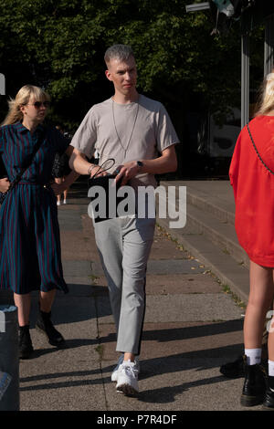 Berlin, Allemagne. 05 juillet, 2018. La rue de la mode à Berlin pendant la semaine de la mode : Beata Siewicz Crédit/Pacific Press/Alamy Live News Banque D'Images