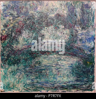 219 le pont japonais sur le Bassin aux nymphéas à Giverny, Claude Monet, 1920-1924, huile sur toile - Museu de Arte de São Paulo - DSC07355 Banque D'Images
