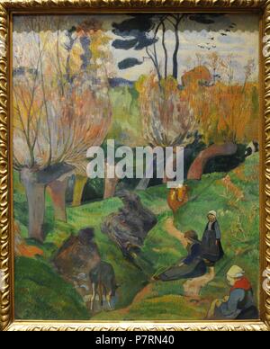 Paul Gauguin (1848-1903). Le peintre français. Paysage de Bretagne, 1889. Galerie nationale. Oslo. La Norvège. Banque D'Images