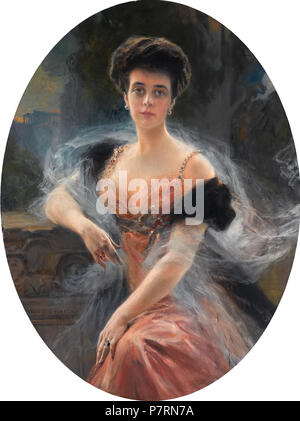 La grande-duchesse Elena Vladimirovna de Russie * * huile sur toile 115,5 x 87 cm *signé b.l. : François-FLAMENG *inscrit b.l. : Paris - 1905 174 de la grande-duchesse Elena Vladimirovna de Russie, par François Flameng Banque D'Images