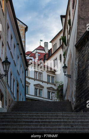 Conseil de ville escaliers près de Château de Prague Banque D'Images