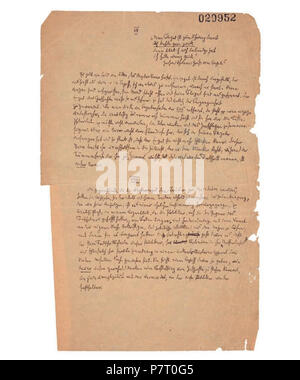 English : 'manuscrit sur le concept de l'histoire", "comme Hannah-Arendt-Manuskript' . 1940 25 Arendt 7-8 Banque D'Images