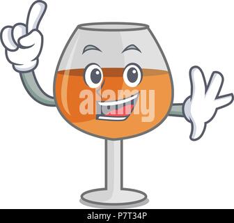 Fabricants de verre ballon cognac mascot cartoon Illustration de Vecteur