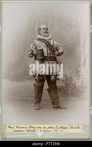 Herman se vanter som Sir John Falstaff je Muntra fruarna Kungliga Operan je Windsor, 1895 191 Herman se vanter, rollporträtt - SMV - H2 017 Banque D'Images