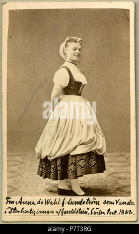 Anna de Wahl som Vanda j'Storhertiginnan af Gerolstein, Södra teatern 186822 Anna de Wahl, rollporträtt - SMV - H2 142 Banque D'Images