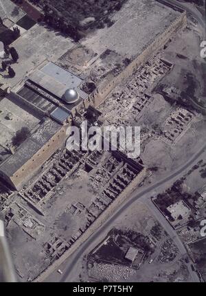 VISTA AEREA. Emplacement : MOSQUÉE DE AL-AQSA, à Jérusalem, Israël. Banque D'Images