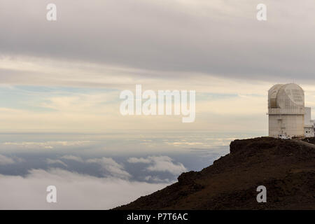 Observatoire sur le haut de l'Haleakala (Maui) Banque D'Images