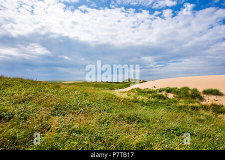 Beau paysage de la côte du Pembrokeshire, Pays de Galles du Sud,uk en été.Le paysage pittoresque de la côte.ciel nuageux spectaculaires dunes de plus en été. Banque D'Images