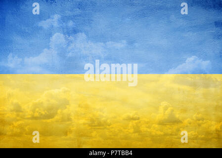 Illustration du drapeau de l'Ukraine Banque D'Images