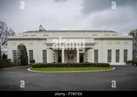 L'Aile Ouest, à la Maison Blanche, la résidence du président des États-Unis. Banque D'Images