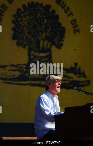 Londres, Royaume-Uni. 08 juillet, 2018. Steve Winwood en live sur la scène du Grand Chêne 2018 Heure d'été britannique Festival à Hyde Park à Londres. Date de la photo : Dimanche 8 juillet 2018. Photo : Roger Garfield/Alamy Crédit : Roger Garfield/Alamy Live News Banque D'Images