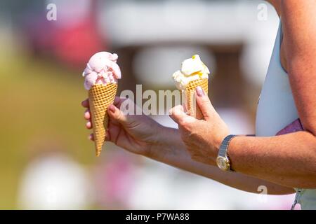 Somerset, Royaume-Uni. 07Th Juillet, 2018. Un jour pour la crème glacée. St James Place Cheval Barbury essais cliniques. Horse Trials. Château de Barbury. Wroughton. Le Somerset. UK. 07/07/2018. Credit : Sport en images/Alamy Live News Banque D'Images