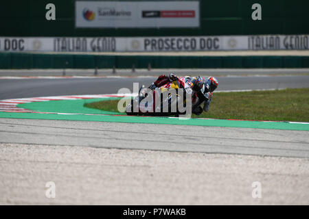 Misano, Italie. 8 juillet, 2018. 2 Leon Camier (2) GBR Honda CBR1000RR Honda Red Bull World Superbike le Teamduring Motul FIM Superbike Championship - Ronde italienne dimanche au cours de la World Superbikes - PIRELLI Circuit Riviera di Rimini, ronde 6 - 8 juillet 2018 à Misano, en Italie. Crédit : Fabio Averna/Alamy Live News Banque D'Images