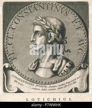 . Nederlands : Constantin II English : Constantin II . Nederlands : gravure médaillon dans Flavius Claudius Constantinus, van ook wel Constantijn II, Oost Romeins keizer van 337-340 gravure en médaillon de Flavius Claudius Constantinus, également connu sous le nom de Constantin II, empereur romain de l'est 337-340 . N/A 97 Constantinus IV Erfgoedcentrum Rozet 300 191 d 6 C (90) 20171115 0001 Banque D'Images