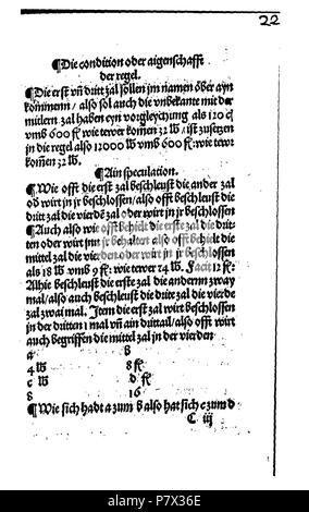 . Ayn new kunstlich buech welches gar gewiss vnd behend gemainen lernet nach der Regel detre/ welschen practic/ regeln falsi vñ erlichë regeln .... Deutsch : Dies ist ein Scan des historischen anglais Buch鋨es : c'est un document historique de la numérisation . N/A 128 De Rechenbuch (Schreiber) 041 Banque D'Images