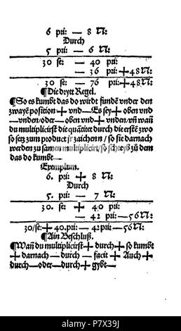 . Ayn new kunstlich buech welches gar gewiss vnd behend gemainen lernet nach der Regel detre/ welschen practic/ regeln falsi vñ erlichë regeln .... Deutsch : Dies ist ein Scan des historischen anglais Buch鋨es : c'est un document historique de la numérisation . N/A 128 De Rechenbuch (Schreiber) 111 Banque D'Images