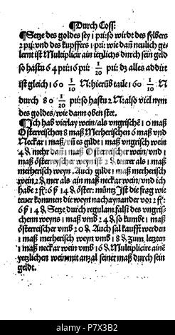 . Ayn new kunstlich buech welches gar gewiss vnd behend gemainen lernet nach der Regel detre/ welschen practic/ regeln falsi vñ erlichë regeln .... Deutsch : Dies ist ein Scan des historischen anglais Buch鋨es : c'est un document historique de la numérisation . N/A 128 De Rechenbuch (Schreiber) 152 Banque D'Images