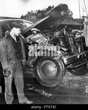 Anglais : le général George S. Patton Accident de voiture . Décembre 1945 169 Le général George S. Patton Accident de voiture Banque D'Images