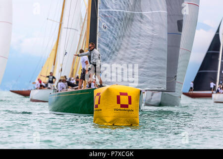 DEU ; Deutschland, Langenargen, 03.07.2018 : Championnat du Monde 2018 8mR, Yacht Club Langenargen, Lac de Constance. Banque D'Images