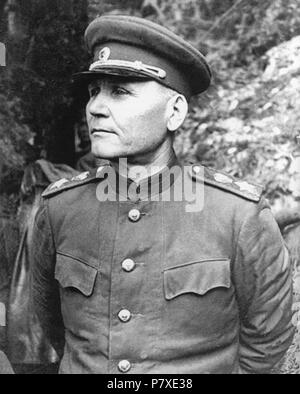 Italiano : Il maresciallo sovietico Ivan Koniev, comandante del je Fronte ucraino . 1945 210 Ivan Koniev 1945 Banque D'Images