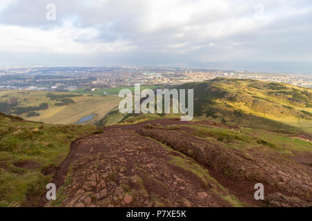 Image en arrière-plan du parc de Holyrood à Edimbourg, Ecosse. Banque D'Images