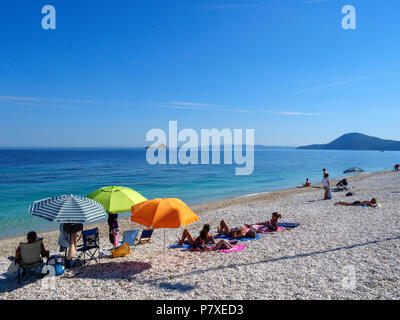 Plage Spiaggia delle Ghiaie, Portoferraio, Elbe, la Région Toscane, province de Livourne, Italie, Europe Banque D'Images