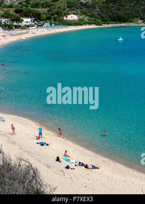 Baie et plage, Cavoli, Elbe, la Région Toscane, province de Livourne, Italie, Europe Banque D'Images