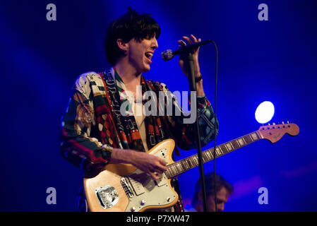 Barcelone - 2 juin : Deerhunter (rock band) produisent en concert au Primavera Sound Festival le 2 juin 2018 à Barcelone, Espagne. Banque D'Images