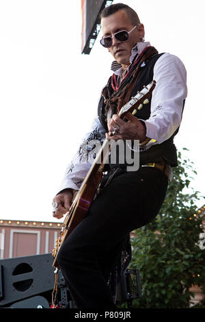 Le Hollywood Vampires en concert au parc d'attractions Liseberg comprend : Johnny Depp Où : Göteborg, Suède Quand : 06 juin 2018 Credit : Emelie Andersson/WENN.com Banque D'Images