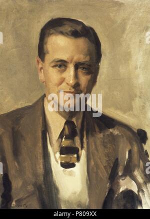 Francis Scott Fitzgerald (1896-1940). L'écrivain américain. Portrait par David Silvette (1909-1992). National Portrait Gallery. Smithsonian Institution. Washington DC. United States. Banque D'Images