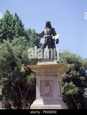 MONUMENTO AL PINTOR JOSE RIBERA 'EL ESPAÑOLETO'. Lieu : extérieur, JATIVA, VALENCE, ESPAGNE. Banque D'Images
