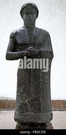 Statue de Puzur Ishtar, gouverneur de Mari, période néo-art sumérien Ur III, entre 2100-200 BC. Les musées d'Archéologie d'Istanbul. Banque D'Images