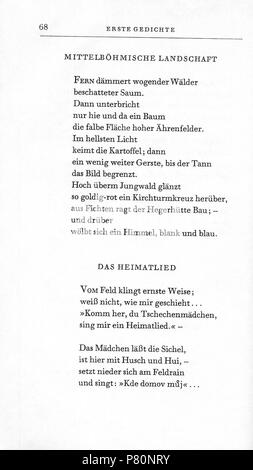 . Larenopfer.. Deutsch : Dies ist ein und Scan. Buch鋨es Anglais : c'est un scan d'un lyrics edition : . N/A 334 68 Larenopfer Rilke Banque D'Images