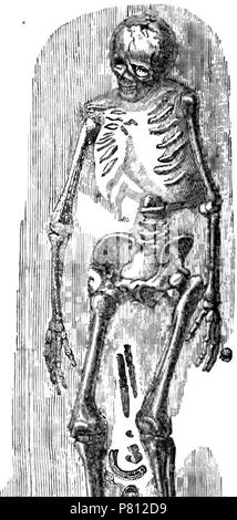 Illustration de 'Horse-chaussures et de ferrure : leur origine, l'histoire, l'use et abuse ', pag. 130 (partie I), George Fleming, Chapman and Hall, Londres 1869. Tombeau celtique. 1869 Cheval Cheval 199 chaussures et raquettes page130 1 Banque D'Images