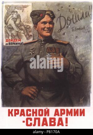 La plus grande gloire de l'Armée Rouge ! (Affiche). Musée : Bibliothèque d'État de Russie, Moscou. Banque D'Images