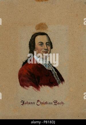 Portrait du compositeur Johann Christian Bach (1735-1782). Musée : collection privée. Banque D'Images