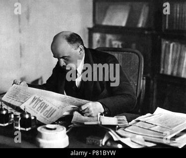 Vladimir Lénine au Kremlin. Octobre 1918. Musée : Musée d'histoire de l'État de Moscou. Banque D'Images