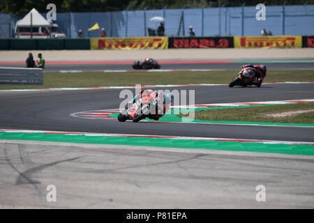 Misano, Italie. 07Th Juillet, 2018. 33 Marco Melandri ITA Ducati Panigale R aruba.it le Ducatiduring - Course Superbike Championship FIM Motul - Ronde italienne course pendant la Superpole World Superbikes - PIRELLI Circuit Riviera di Rimini, ronde 6 - 8 juillet 2018 à Misano, en Italie. Crédit : Fabio Averna/Pacific Press/Alamy Live News Banque D'Images