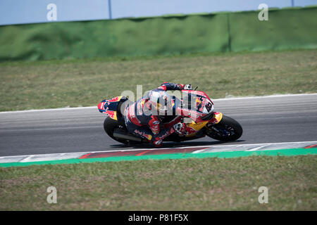 Misano, Italie. 07Th Juillet, 2018. 45 Jake Gagne (3) USA Honda CBR1000RR Honda Red Bull World Superbike durant la Motul Championnat FIM Superbike Superpole ronde italienne - course pendant la WORLD SUPERBIKES - PIRELLI Circuit Riviera di Rimini, ronde 6 - 8 juillet 2018 à Misano, en Italie. Crédit : Fabio Averna/Pacific Press/Alamy Live News Banque D'Images