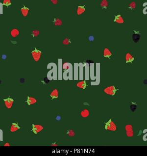 Doodle vecteur abstrait berry modèle transparent Illustration de Vecteur