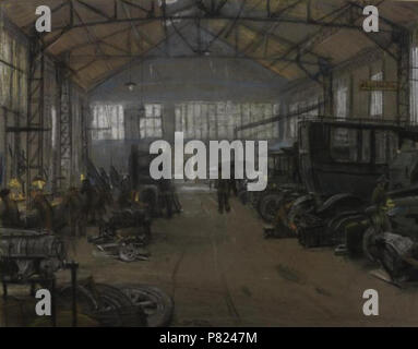 Anglais : Ernest Procter - l'intérieur d'un garage, Boulogne - Imperial War Museum Numéro de catalogue - Art.IWM 3211 ART objet période - Première Guerre mondiale moyen Matériaux : support : Papier pastel Support Dimensions : Hauteur 540 mm largeur 712 mm Support : Alternative Names - catégorie de l'objet : Dessin Créateur - Ernest Procter (1886-1935) Noms alternatifs Ernest Proctor peintre britannique Description Date de naissance/décès 22 MAI 1886 21 octobre 1935 Lieu de naissance/décès North Shields Tynemouth contrôle d'autorité : Q5393700 VIAF:43866084 ISNI:0000 0000 6706 3373 ULAN:500016676 RCAC:aucun Banque D'Images