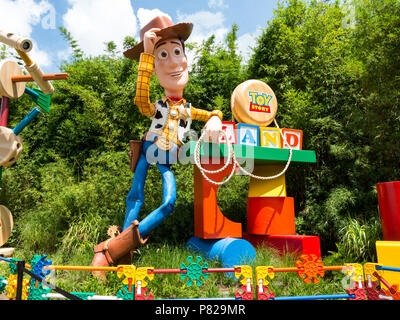 ORLANDO, FLORIDE - 1 juillet 2018 - Toy Story Land à Hollywood Studios, Walt Disney World, le 30 juin 2018 Grande ouverture Banque D'Images